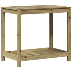 vidaXL Mesa plantación con estante madera pino impregnada 82,5x50x75cm