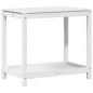 vidaXL Mesa de plantación con estante madera pino blanco 82,5x50x75 cm vidaXL Mesa de plantación con estante madera pino blanco 82,5x50x75 cm