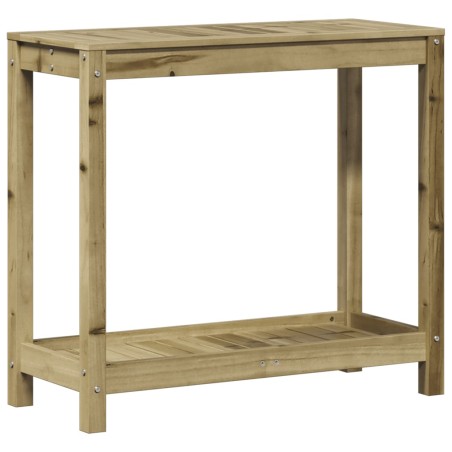 vidaXL Mesa plantación con estante madera pino impregnada 82,5x35x75cm