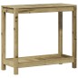 vidaXL Mesa plantación con estante madera pino impregnada 82,5x35x75cm