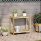 vidaXL Mesa plantación con estante madera pino impregnada 82,5x35x75cm