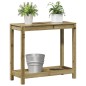vidaXL Mesa plantación con estante madera pino impregnada 82,5x35x75cm