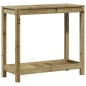 vidaXL Mesa plantación con estante madera pino impregnada 82,5x35x75cm