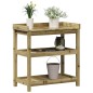 vidaXL Mesa plantación con estantes madera impregnada 82,5x45x86,5 cm vidaXL Mesa plantación con estantes madera impregnada 82,5x45x86,5 cm