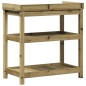 vidaXL Mesa plantación con estantes madera impregnada 82,5x45x86,5 cm vidaXL Mesa plantación con estantes madera impregnada 82,5x45x86,5 cm