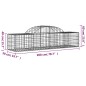 vidaXL Cestas de gaviones 2 uds forma de arco hierro 200x50x40/60 cm vidaXL Cestas de gaviones 2 uds forma de arco hierro 200x50x40/60 cm