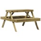 vidaXL Mesa de pícnic madera pino impregnada 105x134x75 cm