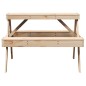 vidaXL Mesa de pícnic madera maciza de pino 105x134x75 cm vidaXL Mesa de pícnic madera maciza de pino 105x134x75 cm