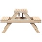vidaXL Mesa de pícnic madera maciza de pino 105x134x75 cm vidaXL Mesa de pícnic madera maciza de pino 105x134x75 cm