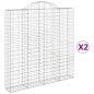 vidaXL Cestas de gaviones 2 uds forma de arco hierro 200x30x200/220 cm vidaXL Cestas de gaviones 2 uds forma de arco hierro 200x30x200/220 cm