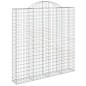 vidaXL Cestas de gaviones 2 uds forma de arco hierro 200x30x200/220 cm vidaXL Cestas de gaviones 2 uds forma de arco hierro 200x30x200/220 cm
