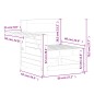 vidaXL Sofá de jardín con reposabrazo mesa auxiliar madera Douglas vidaXL Sofá de jardín con reposabrazo mesa auxiliar madera Douglas