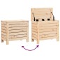 vidaXL Taburete de jardín madera maciza de pino 62x31,5x52 cm vidaXL Taburete de jardín madera maciza de pino 62x31,5x52 cm