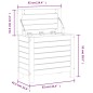 vidaXL Taburete de jardín madera maciza de pino 62x31,5x52 cm vidaXL Taburete de jardín madera maciza de pino 62x31,5x52 cm