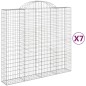 vidaXL Cestas de gaviones 7 uds forma de arco hierro 200x50x180/200 cm