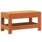 vidaXL Taburete de jardín madera de pino marrón cera 62x30x32 cm vidaXL Taburete de jardín madera de pino marrón cera 62x30x32 cm