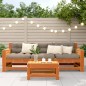 vidaXL Taburete de jardín madera de pino marrón cera 62x30x32 cm vidaXL Taburete de jardín madera de pino marrón cera 62x30x32 cm