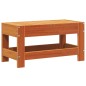 vidaXL Taburete de jardín madera de pino marrón cera 62x30x32 cm vidaXL Taburete de jardín madera de pino marrón cera 62x30x32 cm