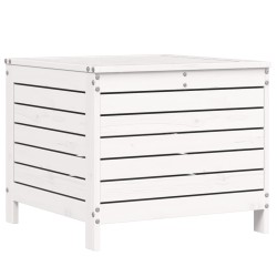 vidaXL Taburete de jardín madera maciza de pino blanco 62x63,5x53,5 cm