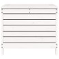 vidaXL Taburete de jardín madera maciza de pino blanco 62x63,5x53,5 cm