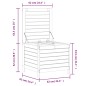 vidaXL Taburete de jardín madera maciza Douglas 62x63,5x53,5 cm vidaXL Taburete de jardín madera maciza Douglas 62x63,5x53,5 cm