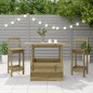 vidaXL Mesa de jardín madera de pino impregnada 100x50x75 cm vidaXL Mesa de jardín madera de pino impregnada 100x50x75 cm