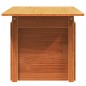 vidaXL Mesa de jardín madera maciza de pino marrón cera 100x50x75 cm