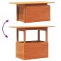 vidaXL Mesa de jardín madera maciza de pino marrón cera 100x50x75 cm