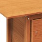 vidaXL Mesa de jardín madera maciza de pino marrón cera 100x50x75 cm