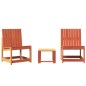 vidaXL Juego de muebles jardín 3 pzas madera maciza pino marrón cera vidaXL Juego de muebles jardín 3 pzas madera maciza pino marrón cera
