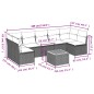 vidaXL Set de sofás de jardín 8 piezas y cojines ratán sintético negro vidaXL Set de sofás de jardín 8 piezas y cojines ratán sintético negro
