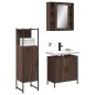 vidaXL Set de muebles de baño 3 pzas madera contrachapada roble marrón vidaXL Set de muebles de baño 3 pzas madera contrachapada roble marrón