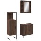 vidaXL Set de muebles de baño 3 pzas madera contrachapada roble marrón vidaXL Set de muebles de baño 3 pzas madera contrachapada roble marrón