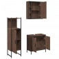 vidaXL Set de muebles de baño 3 pzas madera contrachapada roble marrón vidaXL Set de muebles de baño 3 pzas madera contrachapada roble marrón