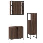 vidaXL Set de muebles de baño 3 pzas madera contrachapada roble marrón vidaXL Set de muebles de baño 3 pzas madera contrachapada roble marrón