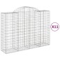 vidaXL Cestas gaviones 11 uds forma de arco hierro 200x50x140/160 cm vidaXL Cestas gaviones 11 uds forma de arco hierro 200x50x140/160 cm