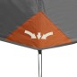 vidaXL Tienda campaña 9 personas tela opaca impermeable gris y naranja