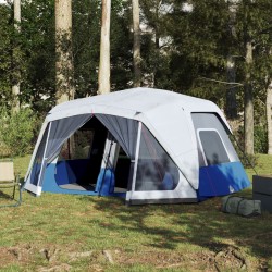 vidaXL Tienda de campaña con LED tela opaca impermeable azul