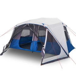 vidaXL Tienda de campaña con LED tela opaca impermeable azul