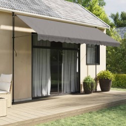 vidaXL Toldo retráctil de tela y acero gris antracita 400x150 cm