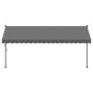 vidaXL Toldo retráctil de tela y acero gris antracita 400x150 cm