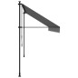 vidaXL Toldo retráctil de tela y acero gris antracita 400x150 cm