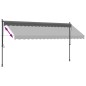 vidaXL Toldo retráctil de tela y acero gris antracita 400x150 cm