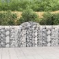vidaXL Cestas de gaviones 40 uds forma de arco hierro 200x50x100/120cm