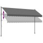 vidaXL Toldo retráctil de tela y acero gris antracita 400x150 cm