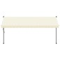 vidaXL Toldo retráctil de tela y acero crema 400x150 cm vidaXL Toldo retráctil de tela y acero crema 400x150 cm