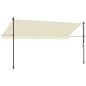 vidaXL Toldo retráctil de tela y acero crema 400x150 cm vidaXL Toldo retráctil de tela y acero crema 400x150 cm