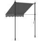 vidaXL Toldo retráctil de tela y acero gris antracita 150x150 cm vidaXL Toldo retráctil de tela y acero gris antracita 150x150 cm