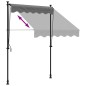vidaXL Toldo retráctil de tela y acero gris antracita 150x150 cm vidaXL Toldo retráctil de tela y acero gris antracita 150x150 cm