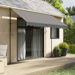 vidaXL Toldo retráctil de tela y acero gris antracita 300x150 cm
